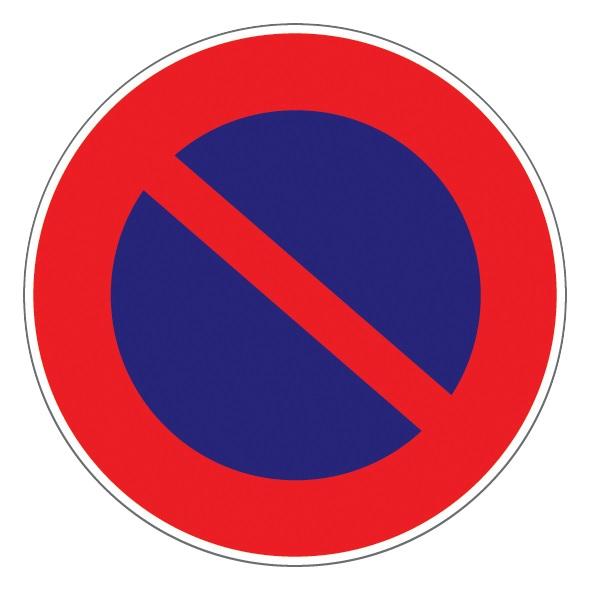Panneau d’interdiction rond 300mm - stationnement interdit - NOVAP - 4060309 - 535459 - impression anti-UV - polystyrène_0