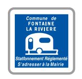 Panneau de signalisation d'indication - Stationnement réglementé pour caravanes et autocaravanes - Type C23_0