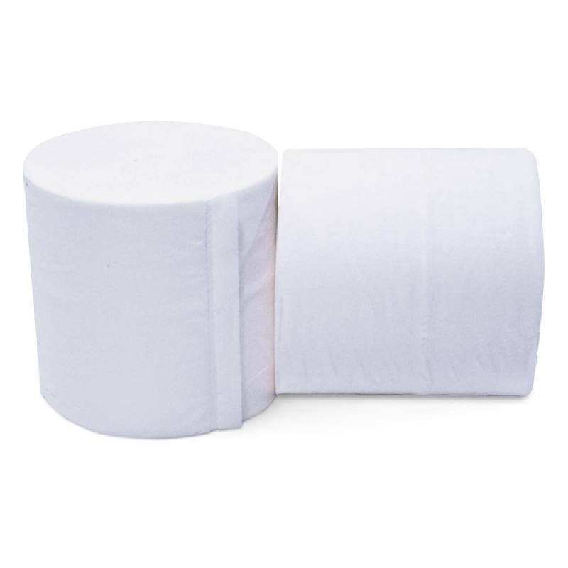 PAPIER TOILETTE COMPACT SANS MANDRIN - 24 ROULEAUX DE 800 FEUILLES - BLANC
