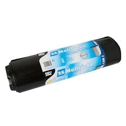 Starpak Sacs poubelle, LDPE 120 l 110 cm x 70 cm noir extra fort résistant à la déchirure - noir plastique 12134_0