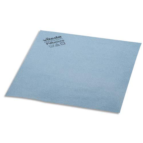 PAQUET DE 5 LAVETTES EN MICROFIBRE RECOUVERT DE PVA - DIMENSIONS L38 X H35 X P0,1 CM BLEU
