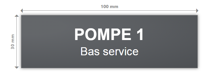 Plaque technique en plastique Gravoply - marquage industriel et signalisation - 100 x 30 mm - épaisseur 1,6 mm_0