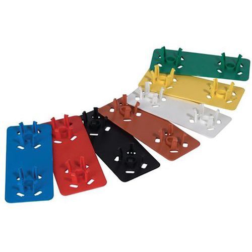 PLATEAU A COUVERTS GRIS 4 CASES- 530X325XH100 MM