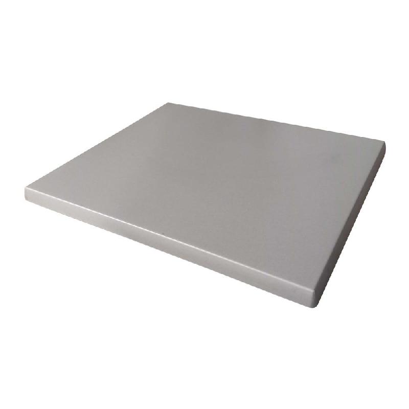 Plateau rectangle de table d'extérieur Werzalit  60x70cm décor Alu_0