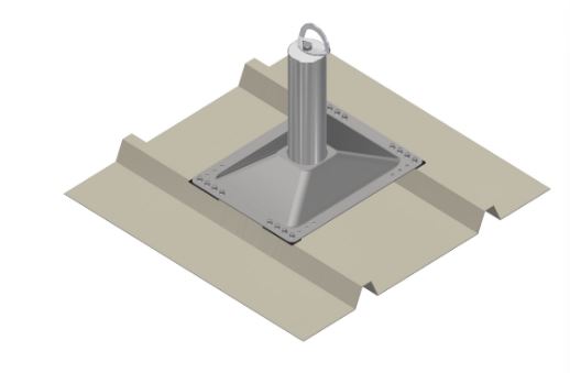 Potelet d'ancrage absorbeur - Protection contre les chutes de hauteur - Norme EN 795 classe A_0