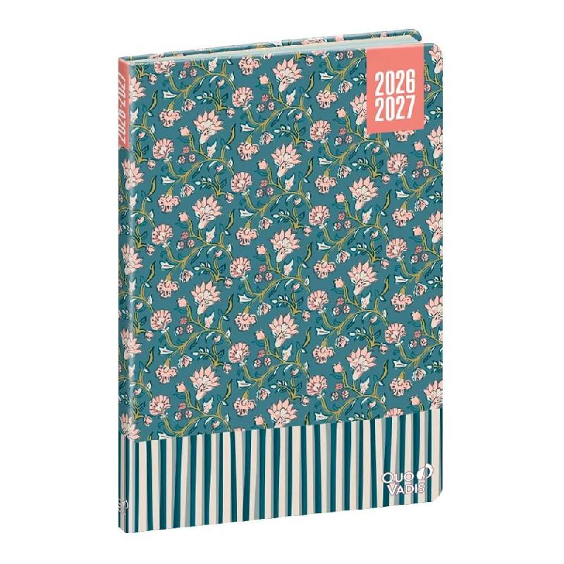 Quo Vadis - Agenda année scolaire - 2026-2027 - Hebdocolor 21 - Semainier Horizontal - Français - Canopy - Multicolore - août à juillet - 15x21 cm_0