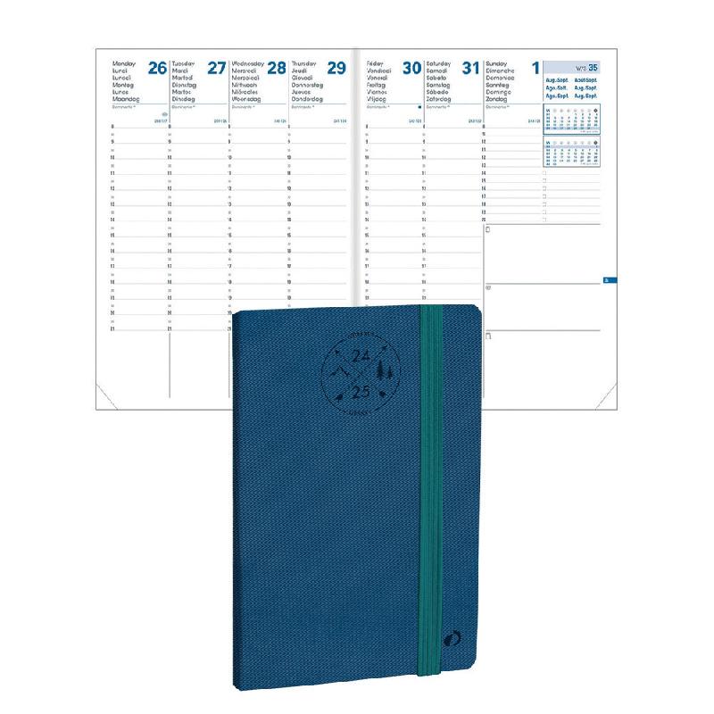 Quo Vadis Agenda semainier PRESIDENT SD EVEREST - 21 x 27 cm - Bleu - Septembre 2024 à Décembre 2025_0