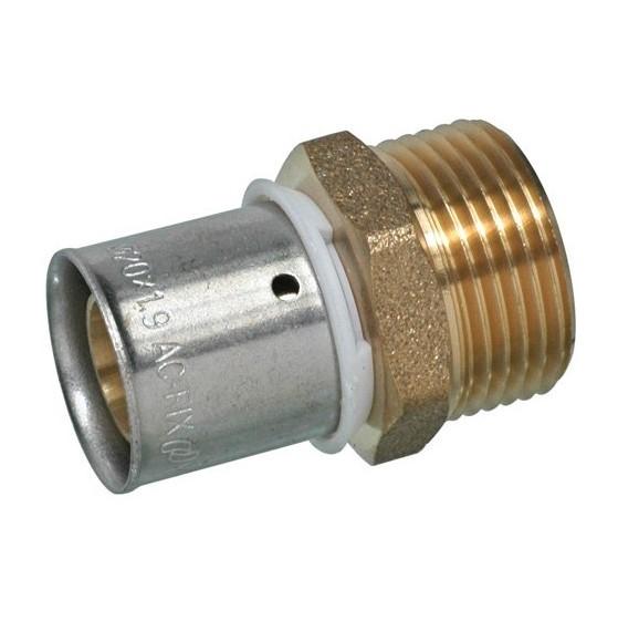RACCORD DROIT À SERTIR PER MÂLE 12 M3/8 - SOMATHERM - 3303-12-12