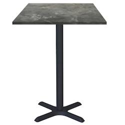 Restootab - Mange-debout 60x60cm - modèle Dina pierre métallisée - gris TB-DINFF-6060S-P.METAL_0