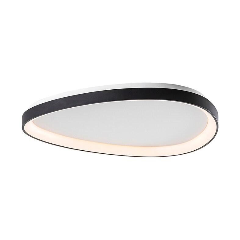 ROSSINI ILLUMINAZIONE Plafonnier Led Lotus 48W 3000K Ip20 - Plafonnier Asymétrique En Métal Peint Noir, Design Fin Et Élégant - Groupe Rossini - n_0