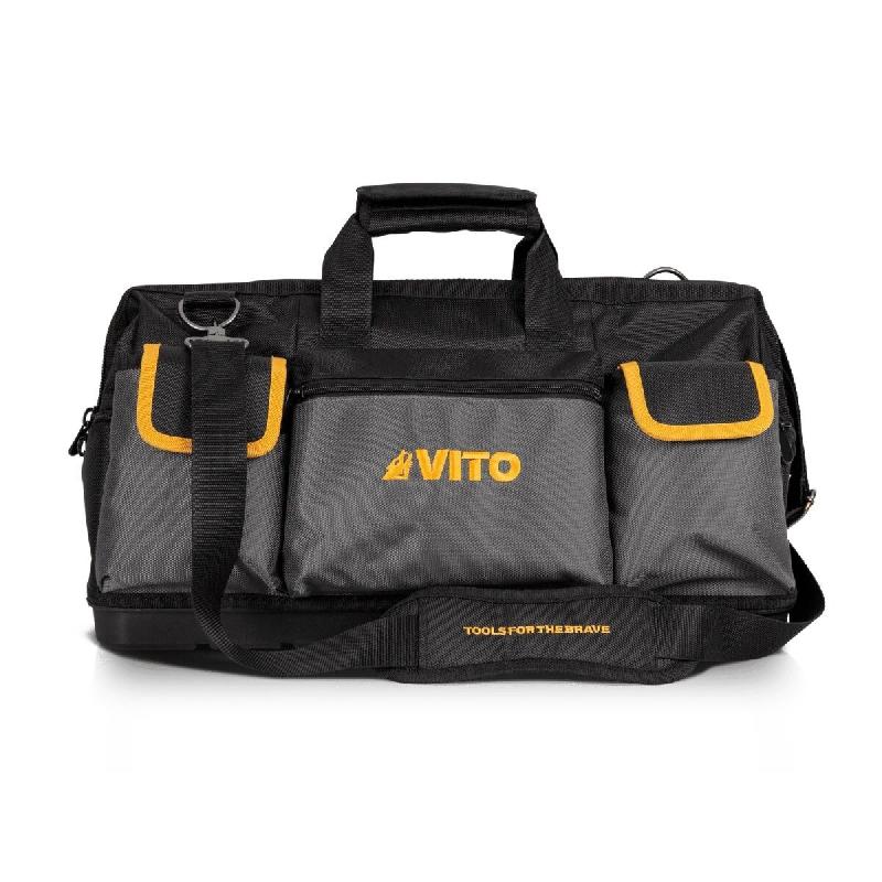 Sac à outils 35L 8 Poches 17 compartiments Charge 25Kg Base rigide Fond étanche Bandoulière Confort VITO - noir 5604612721268_0