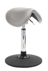 Siège selle ergonomique – Dalton Flexmatic Sway - imitation cuir gris pour cabinet médical, institut de beauté ou bureau_0