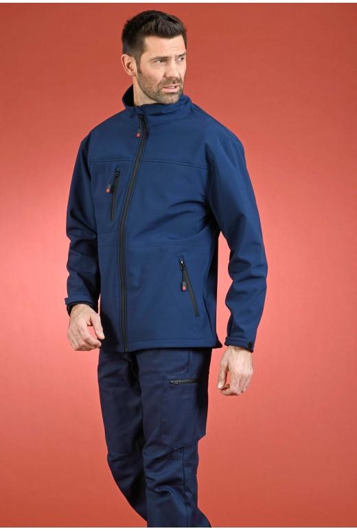 Softshell Workfit réf. 340*SFL - Veste de travail 3 couches 100% polyester avec membrane TPU et polaire - Marine ou Charcoal_0