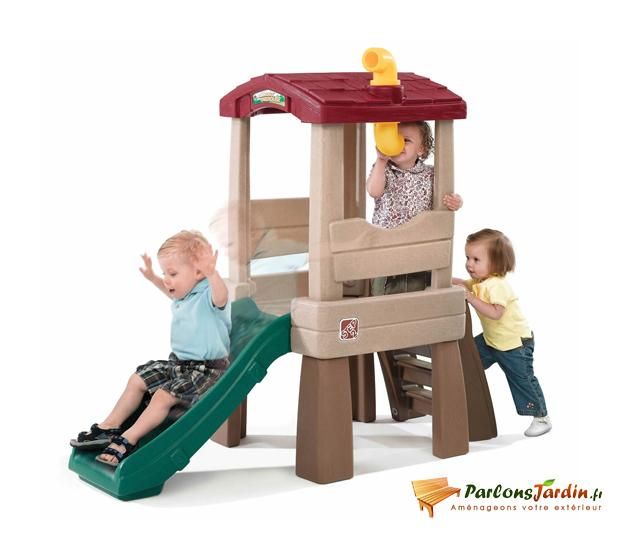 Lookout Treehouse Aire De Jeux Enfant Toboggan Pour Enfants Interieur Ou Exterieur Jardin Step2 Comparer Les Prix De Lookout Treehouse Aire De Jeux Enfant Toboggan Pour Enfants Interieur