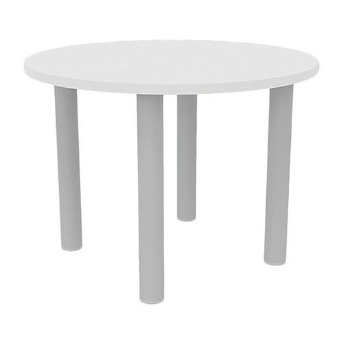 TABLE DE RÉUNION 4 PIEDS Ø 100 CM BLANC/ALU - QUADRIFOGLIO