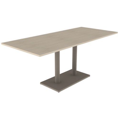 TABLE MENORCA 180X80 T6 ÉP. 24 MM STR ABS ÉRABLE G./NOISETTE - MOBIDECOR