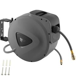 Tectake Enrouleur de tuyau à air comprimé - 20 m - 403430 - gris plastique polypropylène 403430_0