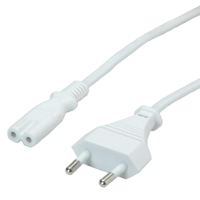 VALUE Cordon secteur bipolaire, blanc, 3 m_0