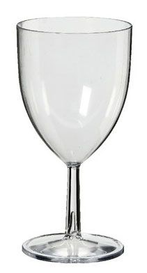 6 VERRES À VIN EN PLASTIQUE RIGIDE 20 CL