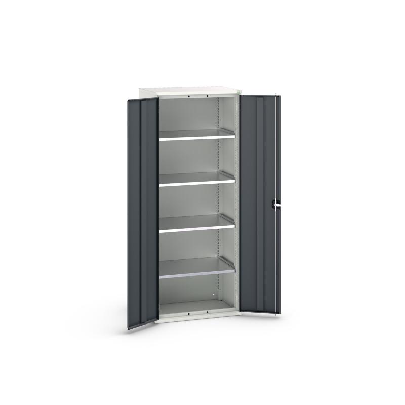 Armoire à portes battantes Verso - Réf : 16926167 - châssis en acier robuste avec 4 tablettes réglables_0