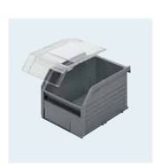 Bac de préhension pour petites pièces - Matériau : ABS - Ergonomique et combinable_0