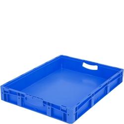 BITO Bacs gerbables norme Europe, série XL L800 mm x l600 mm x H120 mm bleu - bleu plastique polypropylène 4250692932684_0