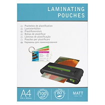BOÎTE 100 POCHETTES DE PLASTIFICATION A4 2 X 80 Μ