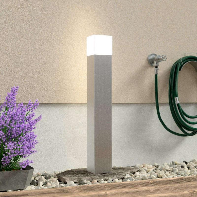 LCD BORNE LUMINEUSE INOX LINUS AVEC VERRE OPALE