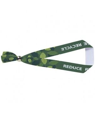 BRACELET MÉTALLIQUE EEK EN PET RECYCLÉ AVEC SUBLIMATION BLANC - BRACELETS FESTIVAL