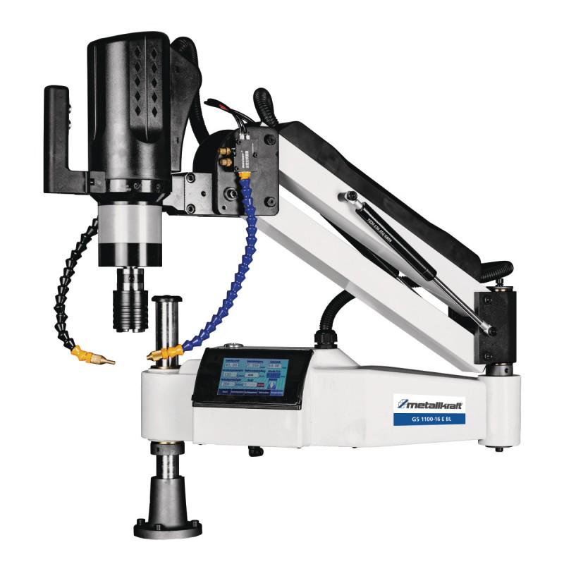 Bras de taraudage électrique Metallkraft GS 1100-16 E-BL - tête orientable 0° à 90° - écran tactile_0