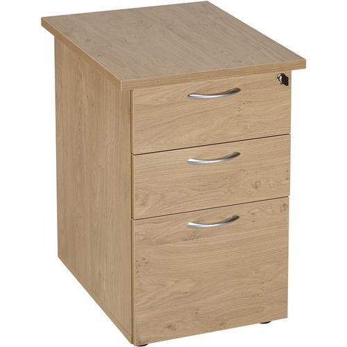 CAISSON HAUTEUR BUREAU QUATUOR PROFONDEUR 60 CM CHÊNE - MANUTAN EXPERT
