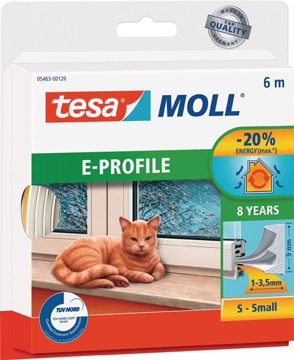 Calfeutrage portes/fenêtres - Garniture d'étanchéité tesamoll® 5463 l.9 mm x H4 mm x L6 m blanc TESA - Résistant aux intempéries et UV_0
