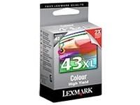 CARTOUCHE ENCRE LEXMARK N°43 XL COULEUR