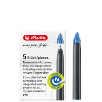 CARTOUCHES POUR STYLO ROLLER MY.PEN, BLEU ROYAL - LOT DE 7