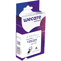 CONSOMMABLE ÉTIQUETEUSE WECARE - STANDARD - NOIR/BLANC - POUR BROTHER TZE-221