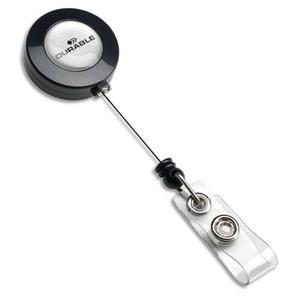 Durable - Boîte de 10 enrouleurs pour porte-badge avec lanière à bouton-pression - Cordon de 80 cm - Anthracite - Produit éco-responsable_0