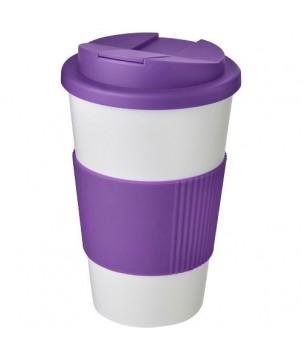 GOBELET ISOLANT AMERICANO 350ML AVEC BANDEAU ANTIDÉRAPANT ET COUVERCLE ANTI-FUITE - VIOLET - GOBELETS ET MUGS PERSONNALISÉS