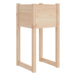 Helloshop26 - Jardinière bac lit surélevé plantes fleurs terrasse jardin 40 x 40 x 81 cm bois massif de pin marron 02_0037589 - 3000213905144_0