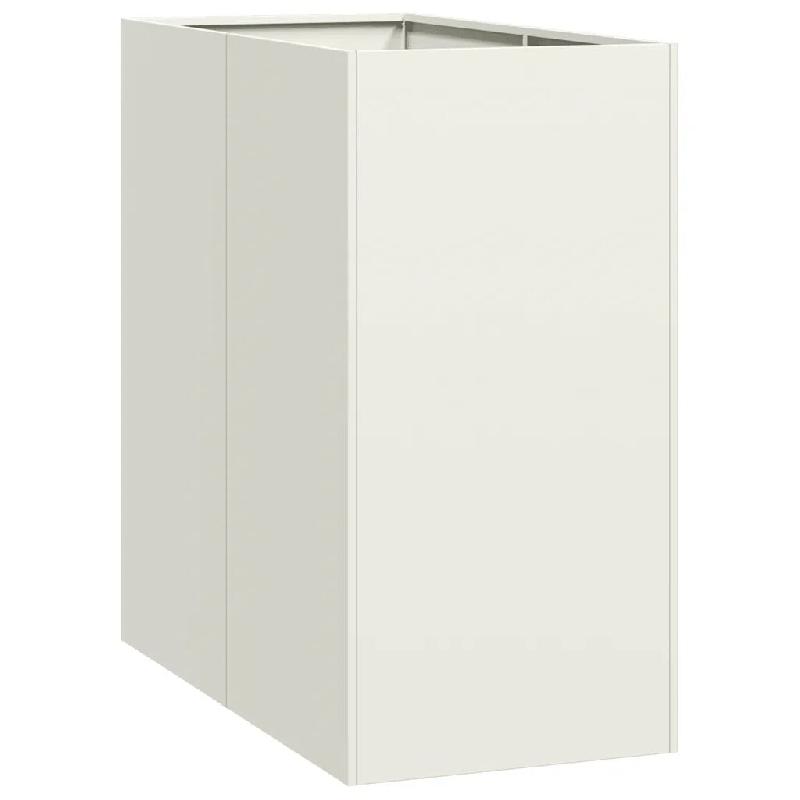 Helloshop26 - Jardinière pour extérieur 40 x 80 x 80 cm avec fond ouvert et robustesse design moderne en acier blanc 02_0051557 - vert acier 3000236_0