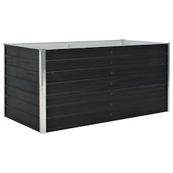 Helloshop26 - Jardinière surélevée anthracite 160 x 80 x 77 cm acier galvanisé 02_0000855 - 3000071891535_0