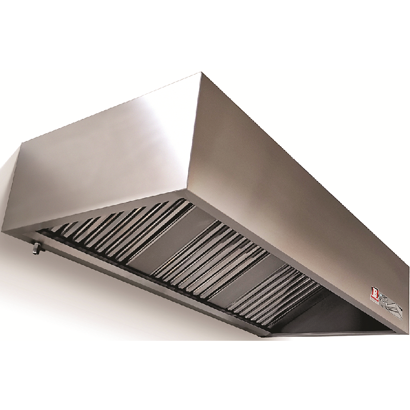Hotte rectangulaire complètement équipée - P900 - H460 - Acier inox EN 1.4509 AISI 441 - Filtres labyrinthe et ventilateur centrifuge ERP2015_0