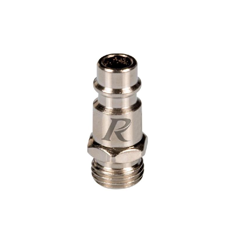 Insert rapide air 1/4 mâle - forme D - en acier nickelé - lot de 2 - PRACR201-B_0