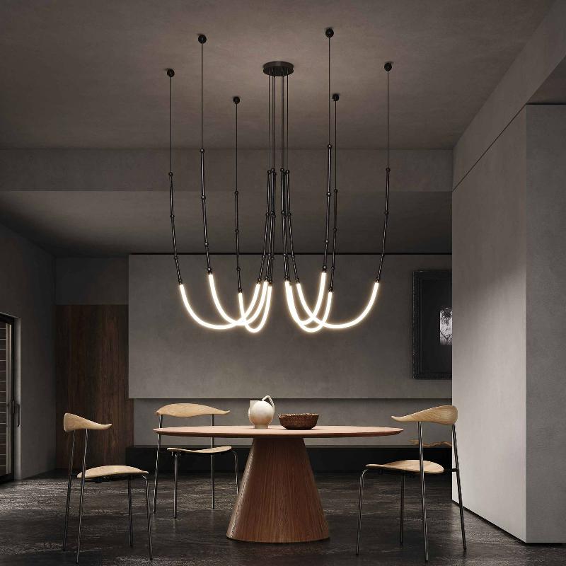 KARMAN LEDA SUSPENSION LED, 6 LAMPES, 1 000X300 CM