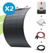 Kit solaire flexible 200W 12V Ecoflow - pour van, camping-car, bateau - cellules monocristallines et régulateur MPPT_0