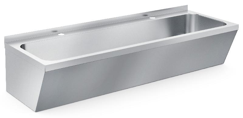 Lavabo double en acier inox - 1200x425x165 mm - P7013.1220_0