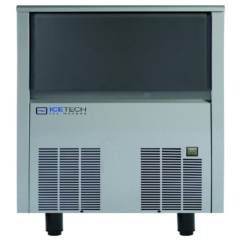 Machine à glaçons 45 kg 40 g large full cube. Stockage 15 kg. Carrosserie en acier inoxydable. Condensation à l'air ou à l'eau. ICETECH SS45L - 1690_0