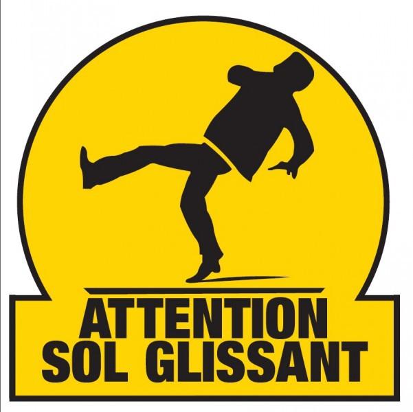 MARQUAGE ATTENTION SOL GLISSANT SOL