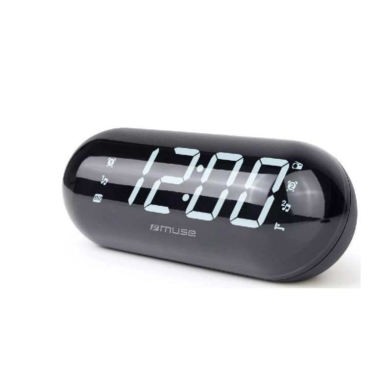 MUSE Le Radio Réveil Blanc M-19GL - noir 3700460208967_0