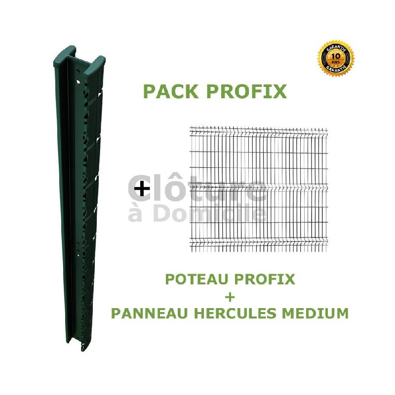 Pack clôture profix [poteaux + panneaux rigides]_0
