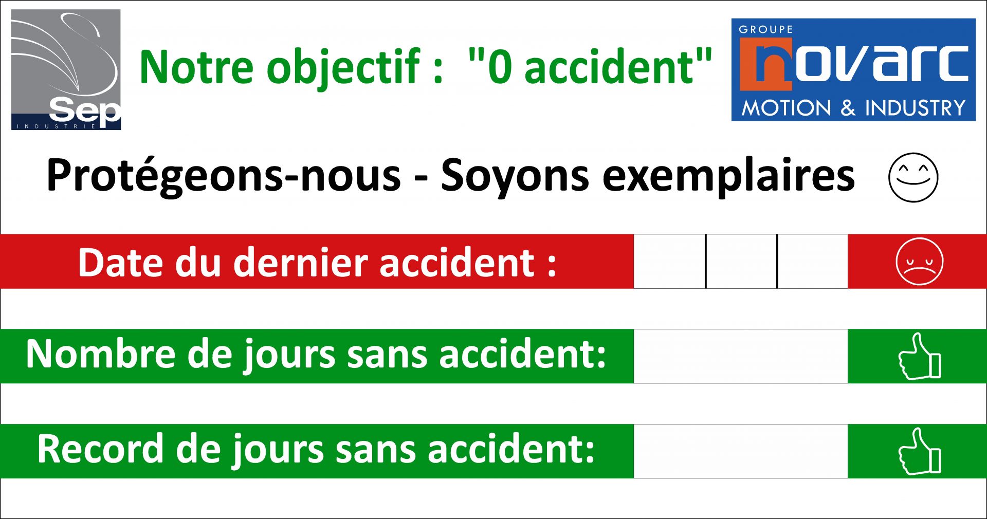 Panneau zero accident a completer_0